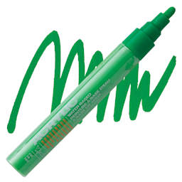 Montana Acrylic Marker - 2 mm Tip, Shock Green marker and swatch