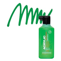 Montana Acrylic Marker Refill - 180 ml, Shock Green, Refill and swatch