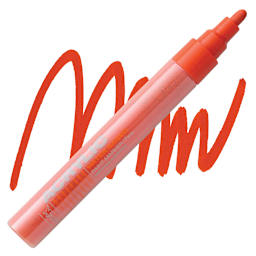 Montana Acrylic Marker - 2 mm, Shock Orange Dark marker and swatch