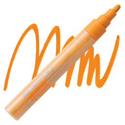 Montana Acrylic Marker - 2 mm Tip, Shock Orange Light marker and swatch