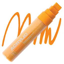Montana Acrylic Marker - 15 mm Tip, Shock Orange Light marker and swatch