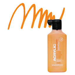 Montana Acrylic Marker Refill - 180 ml, Shock Orange Light, Refill and swatch