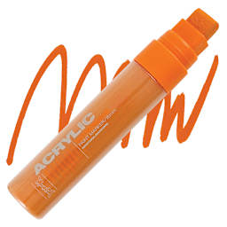 Montana Acrylic Marker - 15 mm Tip, Shock Orange and swatch