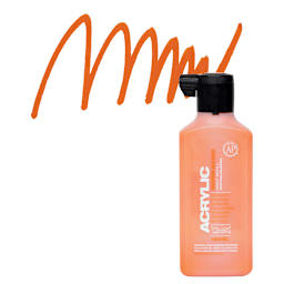 Montana Acrylic Marker Refill - 180 ml, Shock Orange, Refill and swatch
