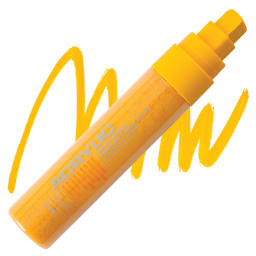 Montana Acrylic Marker - 15 mm Tip, Shock Yellow marker and swatch
