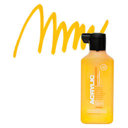 Montana Acrylic Marker Refill - 180 ml, Shock Yellow, Refill and swatch