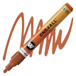 Molotow One4All Acrylic Marker - 4 mm Tip, Lobster, Bullet Tip marker and swatch