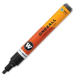 Molotow One4All Acrylic Marker - 4 mm Tip, Metallic Black, Bullet Tip
