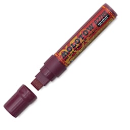 Molotow One4All Acrylic Marker - 15 mm Tip , Burgundy, Square Tip (with cap off)