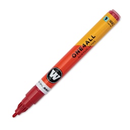 Molotow One4All Acrylic Marker - 2 mm Tip, Raspberry Red, Bullet Tip, cap off