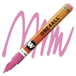 Molotow One4All Acrylic Marker - 1.5 mm Tip, Neon Pink marker and swatch