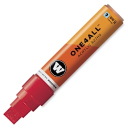 Molotow One4All Acrylic Marker - 15 mm Tip, Traffic Red, Square Tip