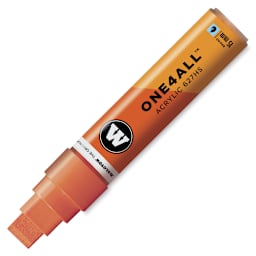 Molotow One4All Acrylic Marker - 15 mm Tip, Dare Orange, Square Tip