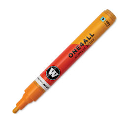 Molotow One4All Acrylic Marker - 4 mm Tip, Light Orange, Bullet Tip, cap off