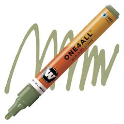 Molotow One4All Acrylic Marker - 4 mm Tip, Amazonas Light marker and swatch