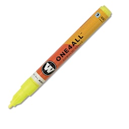 Molotow One4All Acrylic Marker - 2 mm Tip, Neon Yellow Fluorescent, Bullet Tip