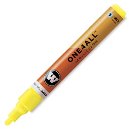 Molotow One4All Acrylic Marker - 4 mm Tip, Neon Yellow Fluorescent, Bullet Tip