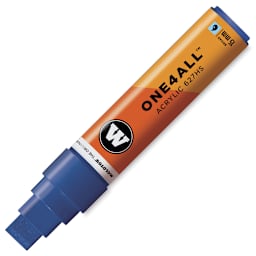 Molotow One4All Acrylic Marker - 15 mm Tip, True Blue, Square Tip