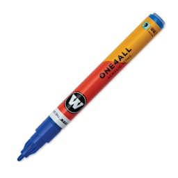 Molotow One4All Acrylic Marker - 2 mm Tip, Ultramarine, Bullet Tip, cap off