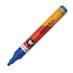 Molotow One4All Acrylic Marker - 4 mm Tip, Ultramarine, Bullet Tip, cap off