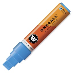 Molotow One4All Acrylic Marker - 15 mm Tip, Shock Blue Middle, Square Tip