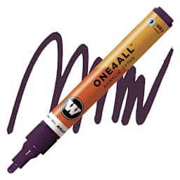 Molotow One4All Acrylic Marker - 4 mm, Purple Violet marker and swatch