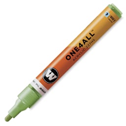 Molotow One4All Acrylic Marker - 4 mm Tip, Metallic Light Green, Bullet Tip