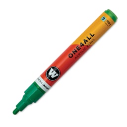 Molotow One4All Acrylic Marker - 4 mm Tip, Clover Green, Bullet Tip, cap off
