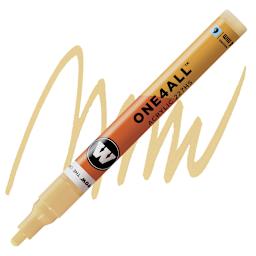 Molotow One4All Acrylic Marker - 4 mm Tip, Sahara Beige Pastel, Bullet Tip marker and swatch
