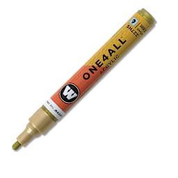 Molotow One4All Acrylic Marker - 4 mm Tip, Metallic Gold, Bullet Tip