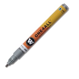 Molotow One4All Acrylic Marker - 2 mm Tip, Metallic Silver, Bullet Tip