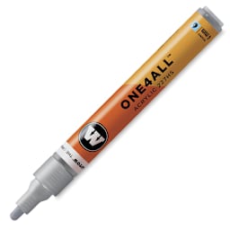 Molotow One4All Acrylic Marker - 4 mm Tip, Metallic Silver, Bullet Tip