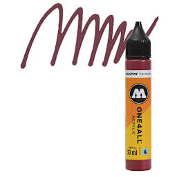 Molotow One4All Acrylic Marker Refill - 30 ml, Burgundy and swatch