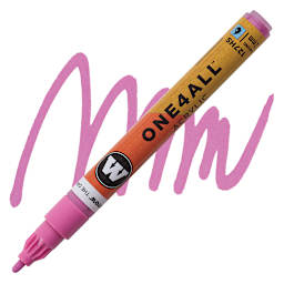 Molotow One4All Acrylic Marker - 2 mm, Fuchsia Pink marker and swatch