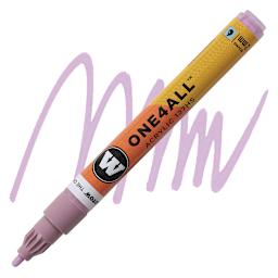 Molotow One4All Acrylic Marker - 2 mm Tip, Lilac Pastel, Bullet Tip marker and swatch