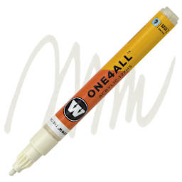 Molotow One4All Acrylic Marker - 2 mm, Nature White marker and swatch