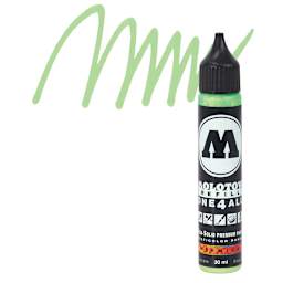 Molotow One4All Acrylic Marker Refill - 30 ml, Neon Green Fluorescent and swatch