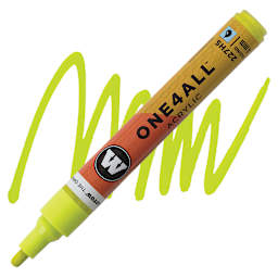 Molotow One4All Acrylic Marker - 4 mm, Poison Green marker and swatch