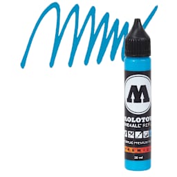 Molotow One4All Acrylic Marker Refill - 30 ml, Shock Blue Middle and swatch