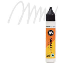Molotow One4All Acrylic Refill - 30 ml, Signal White and swatch