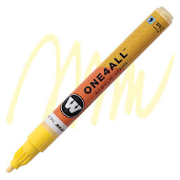 Molotow One4All Acrylic Marker - 2 mm Tip, Vanilla Pastel, Bullet Tip marker and swatch