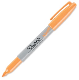 Sharpie Neon Markers - Single angled Neon Orange marker shown open