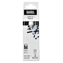 Liquitex Paint Markers - Monochromes, Set of 3, front of the packaging