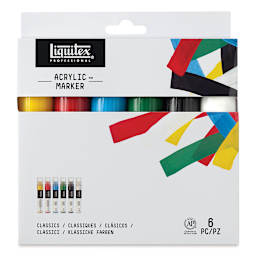 Liquitex Paint Markers - Classics, Set of 6, front of the packaging