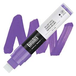 Liquitex Paint Marker - Brilliant Purple, 15mm Tip marker and swatch