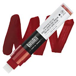 Liquitex Paint Marker - Cadmium Red Deep Hue, 15mm Tip marker and swatch