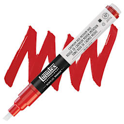 Liquitex Paint Marker - Cadmium Red Medium Hue, 2mm Tip marker and swatch