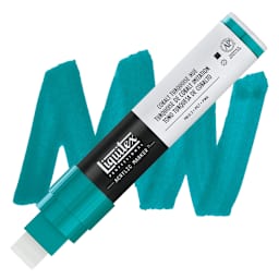 Liquitex Paint Marker - Cobalt Turquoise Hue, 15mm Tip marker and swatch