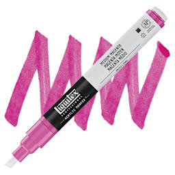 Liquitex Paint Marker - Medium Magenta, 2mm Tip marker and swatch