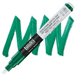 Liquitex Paint Marker - Phthalocyanine Green (Blue Shade) 2mm Tip marker and swatch